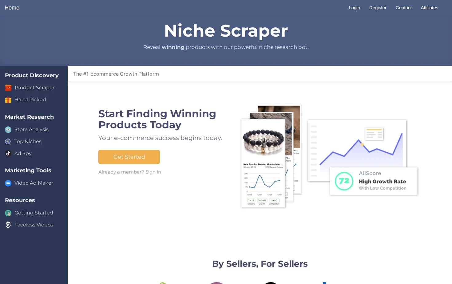 Niche Scraper 页面快照